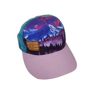 Locale Outdoor Colorado Mountain Purple Forest Trucker Hat